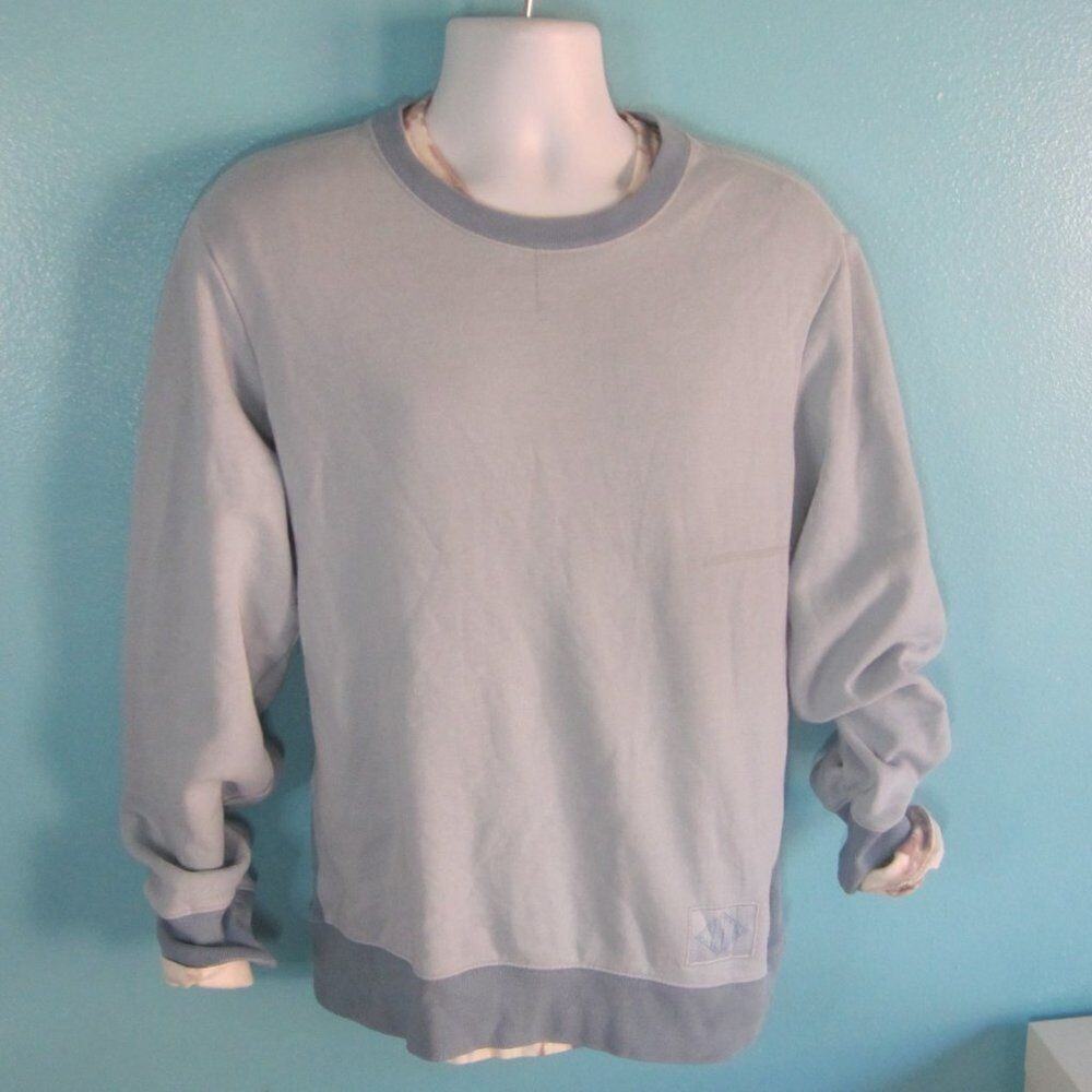 Ovadia Mens Size M Light Blue Cotton Pullover Casual Sweatshirt Loungewear